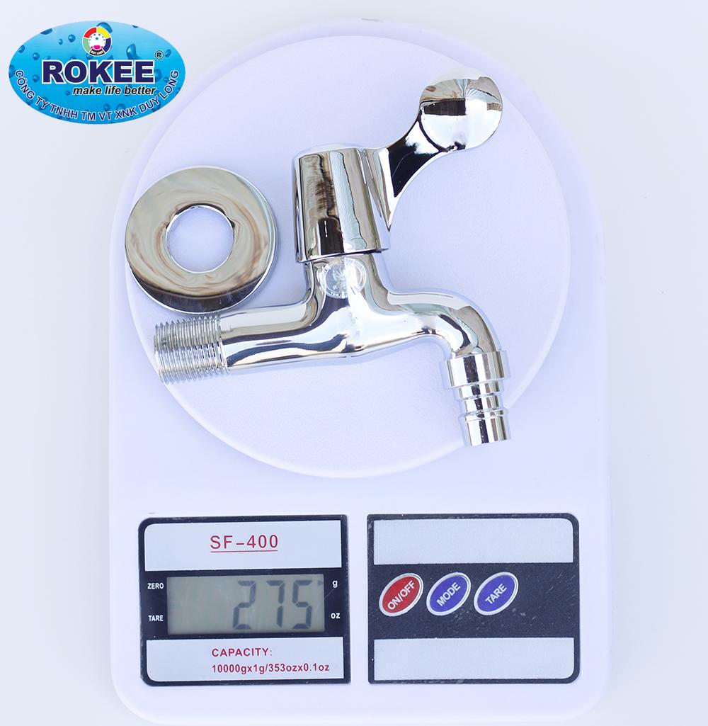 Vòi hồ có mỏ - vòi máy giặt Rokee RD606 (Trắng bạc)