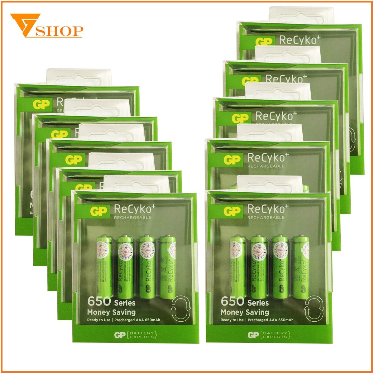 Combo 10 vỉ Pin sạc AAA GP ReCyko 650mAh ( 1 vỉ 4 viên )