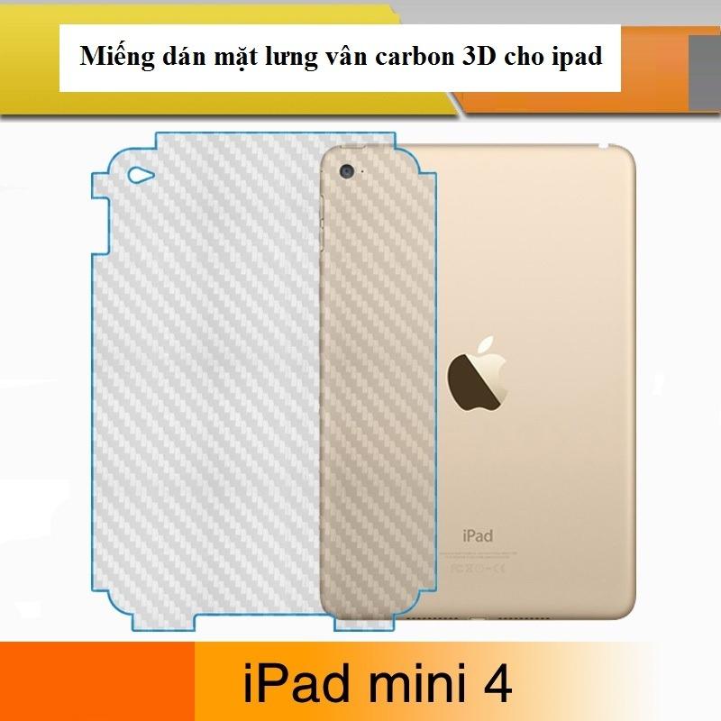 Miếng dán mặt lưng vân Carbon 3D iPad Hàng nhập khẩu