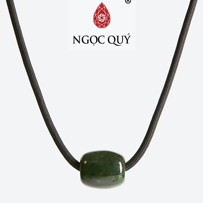 [HCM]Dây chuyền lu thống đá ngọc bích mệnh hỏamộc(màu xanh ngọc) - Ngọc Quý Gemstones