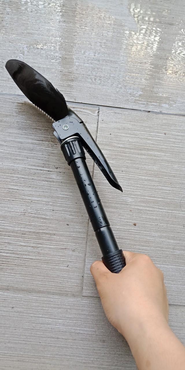 [HCM]Bộ Cuốc Xẻng Du Lịch 4 in 1 đen