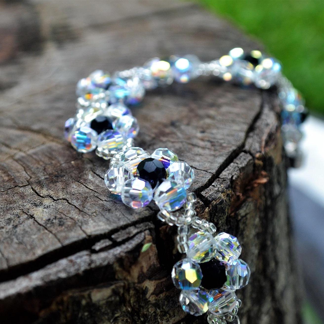 [HCM]Vòng tay pha lê Swarovski hoa mai