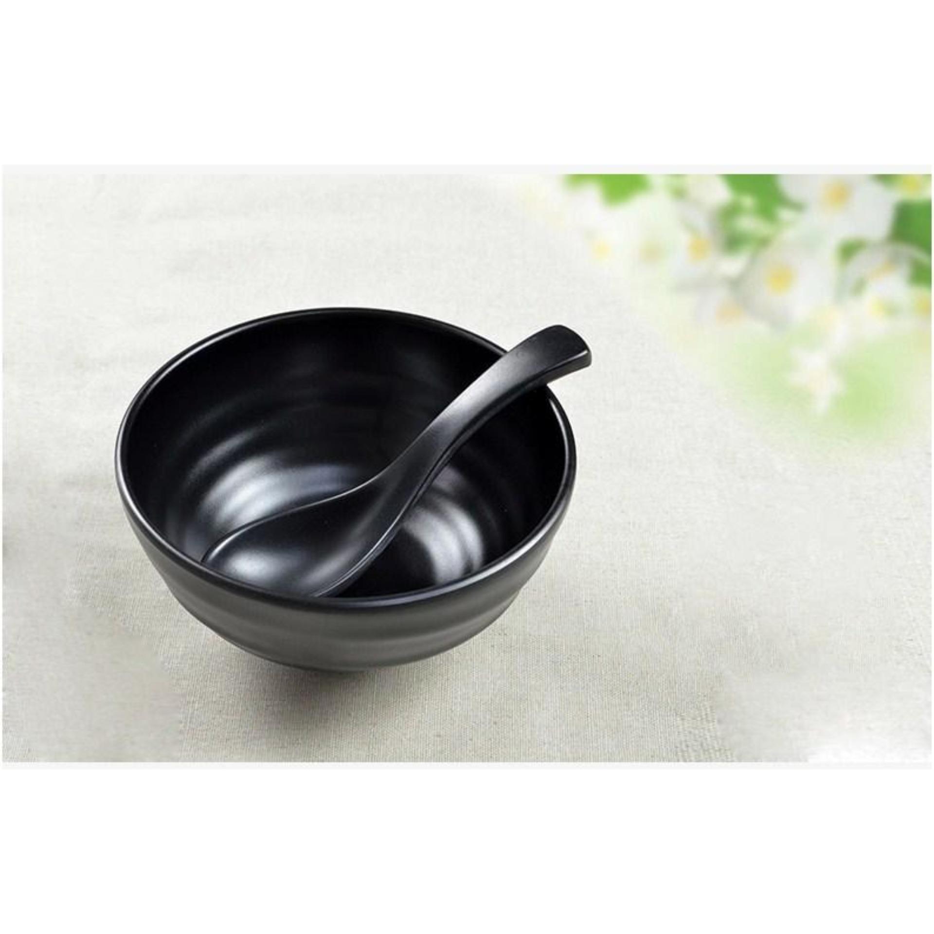 Bộ 5 bát ăn cơm màu đen kiểu Hàn Quốc