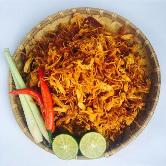 1kg khô gà xé cay lá chanh ngon