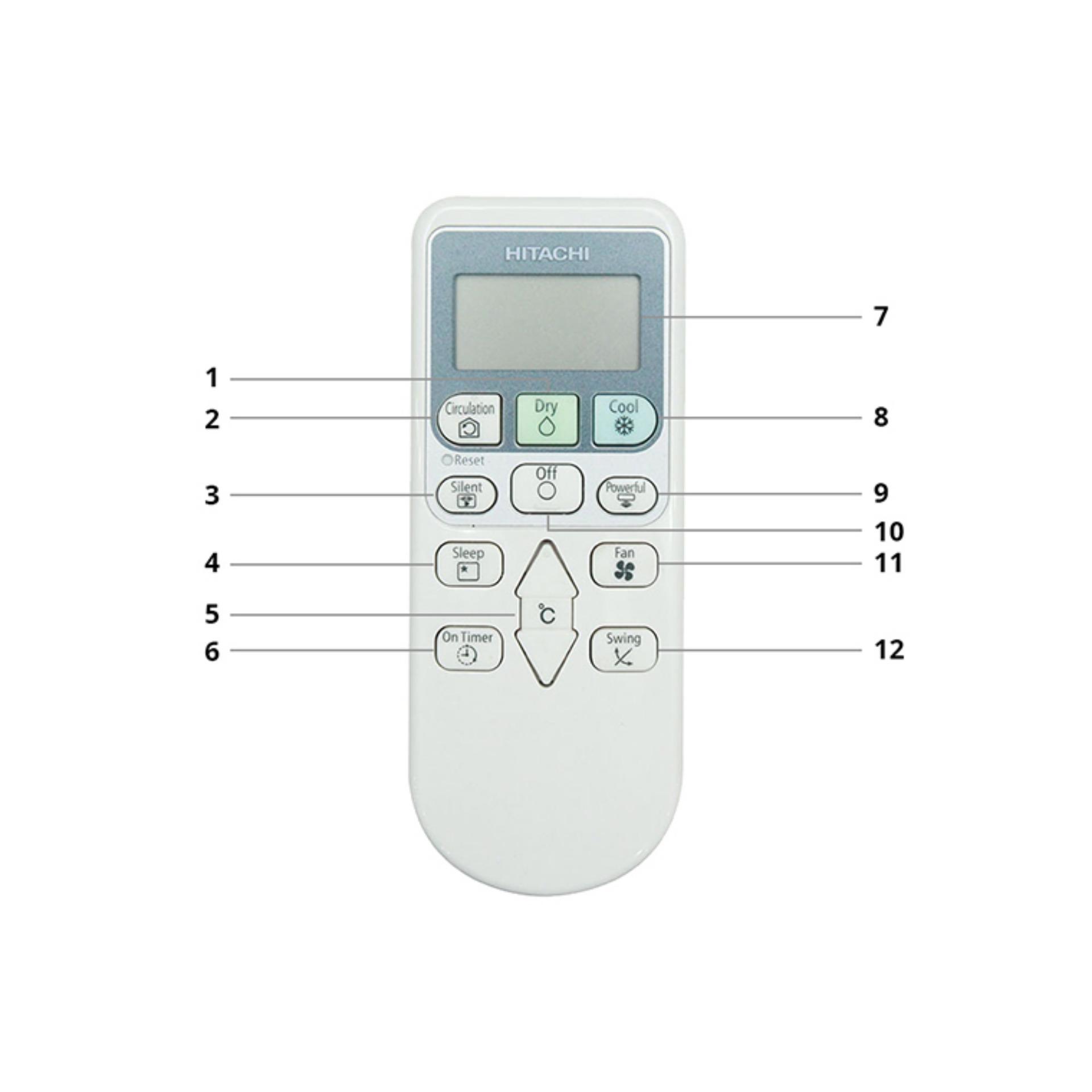 Điều khiển điều hoà Hitachi