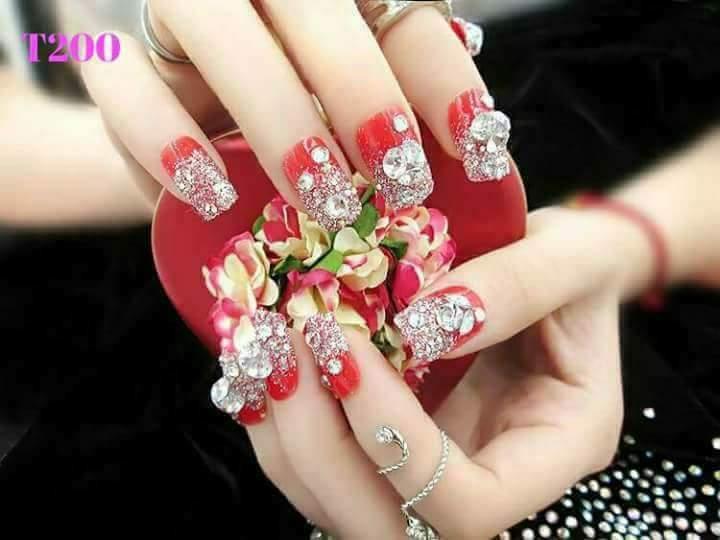 Bộ 24 Móng tay giả , nail giả A9 (kèm keo dán móng)