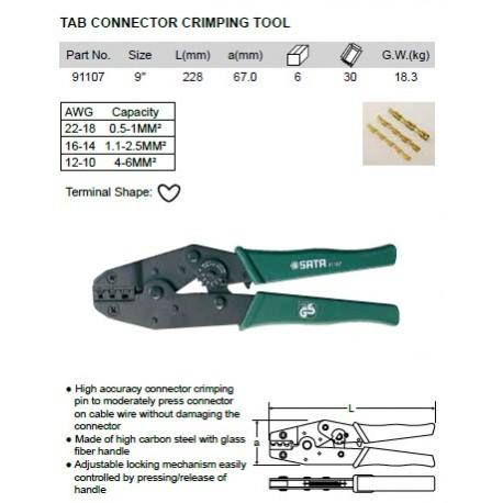 Kềm bấm đầu cốt 9 inch SATA 91107