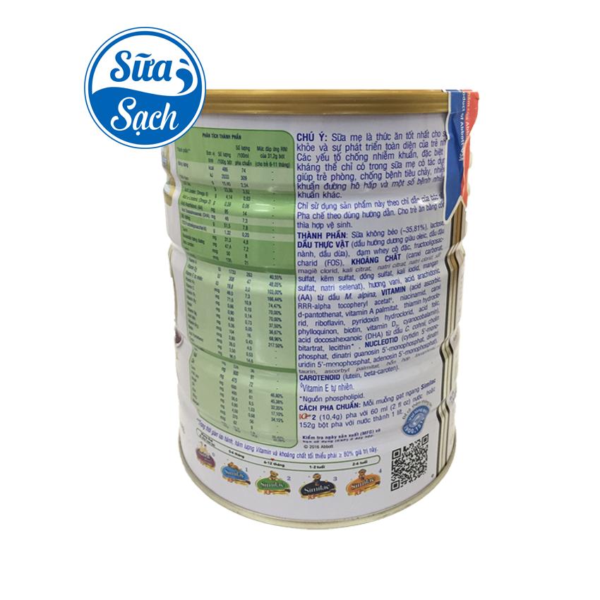 Sữa bột Similac IQ 2 HMO 900g (mẫu mới)