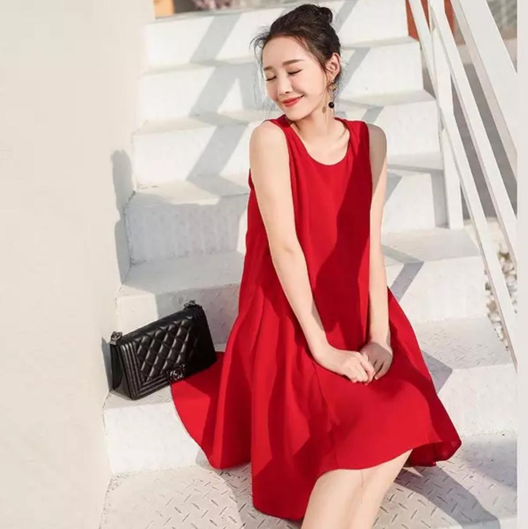 [HCM]DOMITHOITRANG  Đầm bầu mùa hè váy bầu thời trang Hàn Quốc