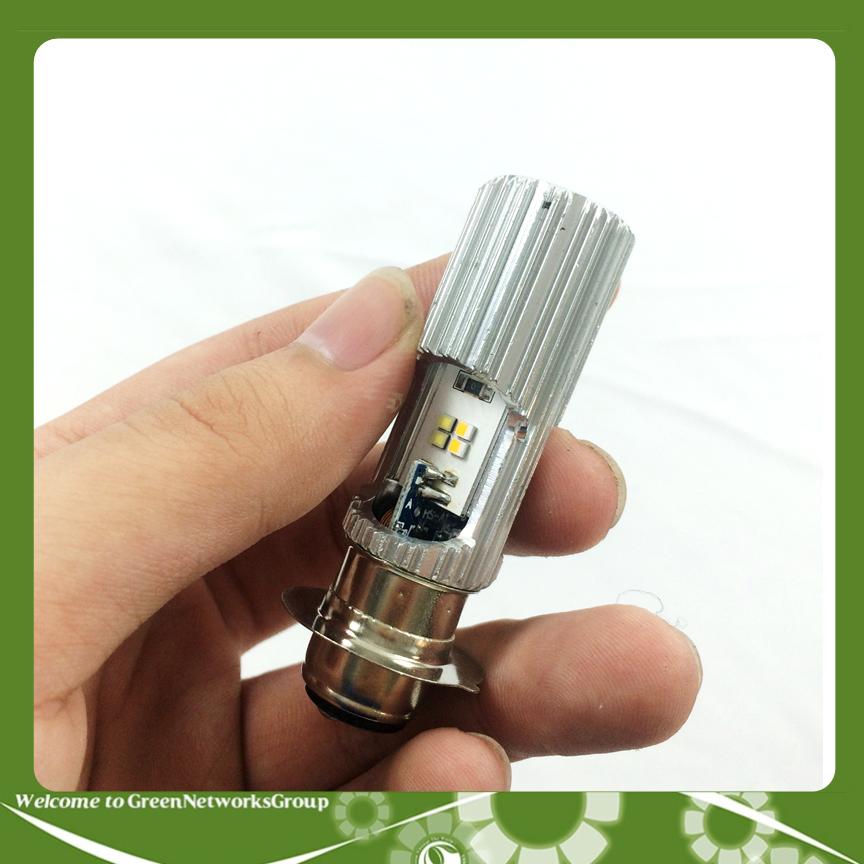 Đèn pha led M5 2 chân 8 tim dành cho xe dream wave GreenNetworksGroup (vỏ trắng ánh sáng trắng)