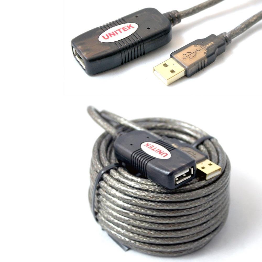 Cáp nối dài USB Unitek Y-260 có chíp 10m (Đen)