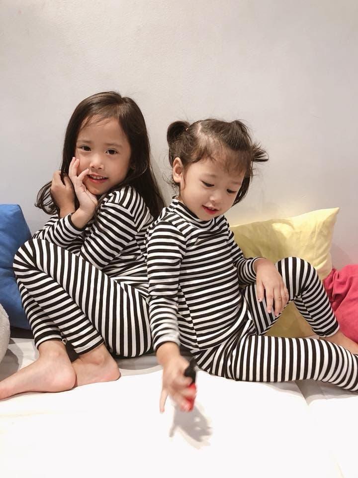 bộ cotton len cổ 3 phân