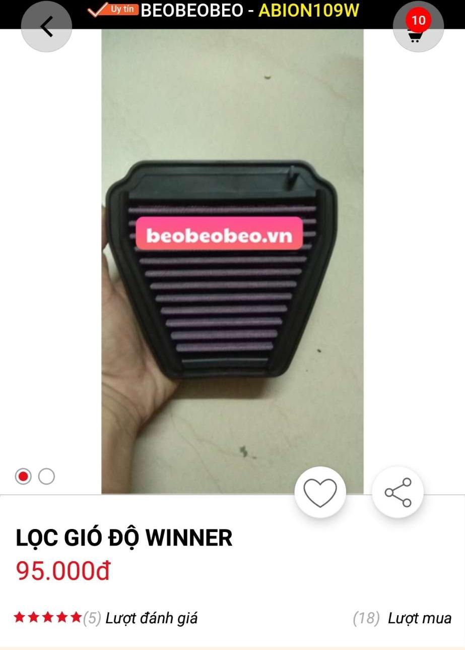 Lọc gió độ winner