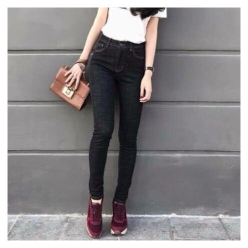 Quần jean nữ đen xước cao cấp size 26-34