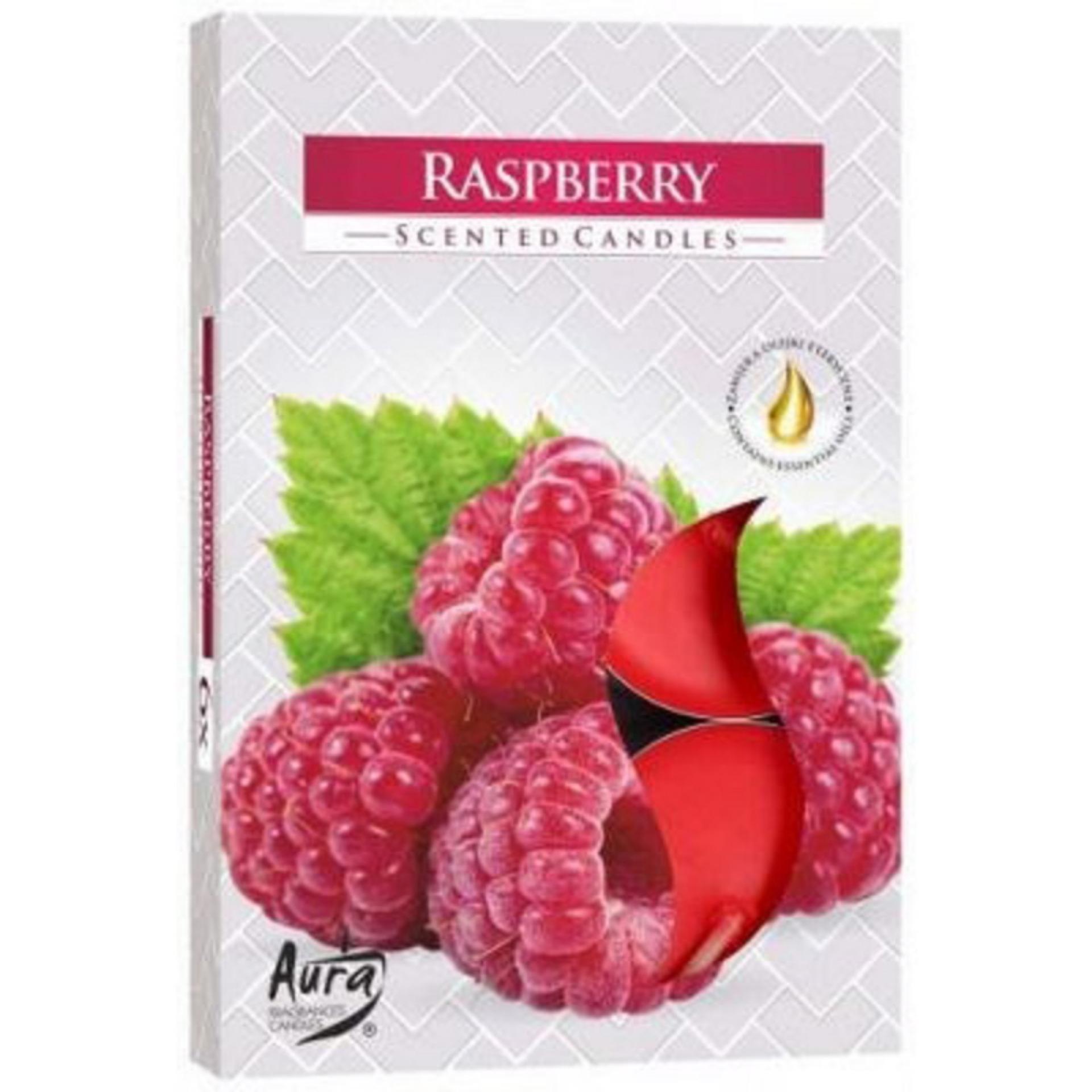 Hộp 6 nến tealight thơm Raspberry Bartek Candles FtraMart BIS5422 (Chính hãng nhập khẩu Châu Âu)