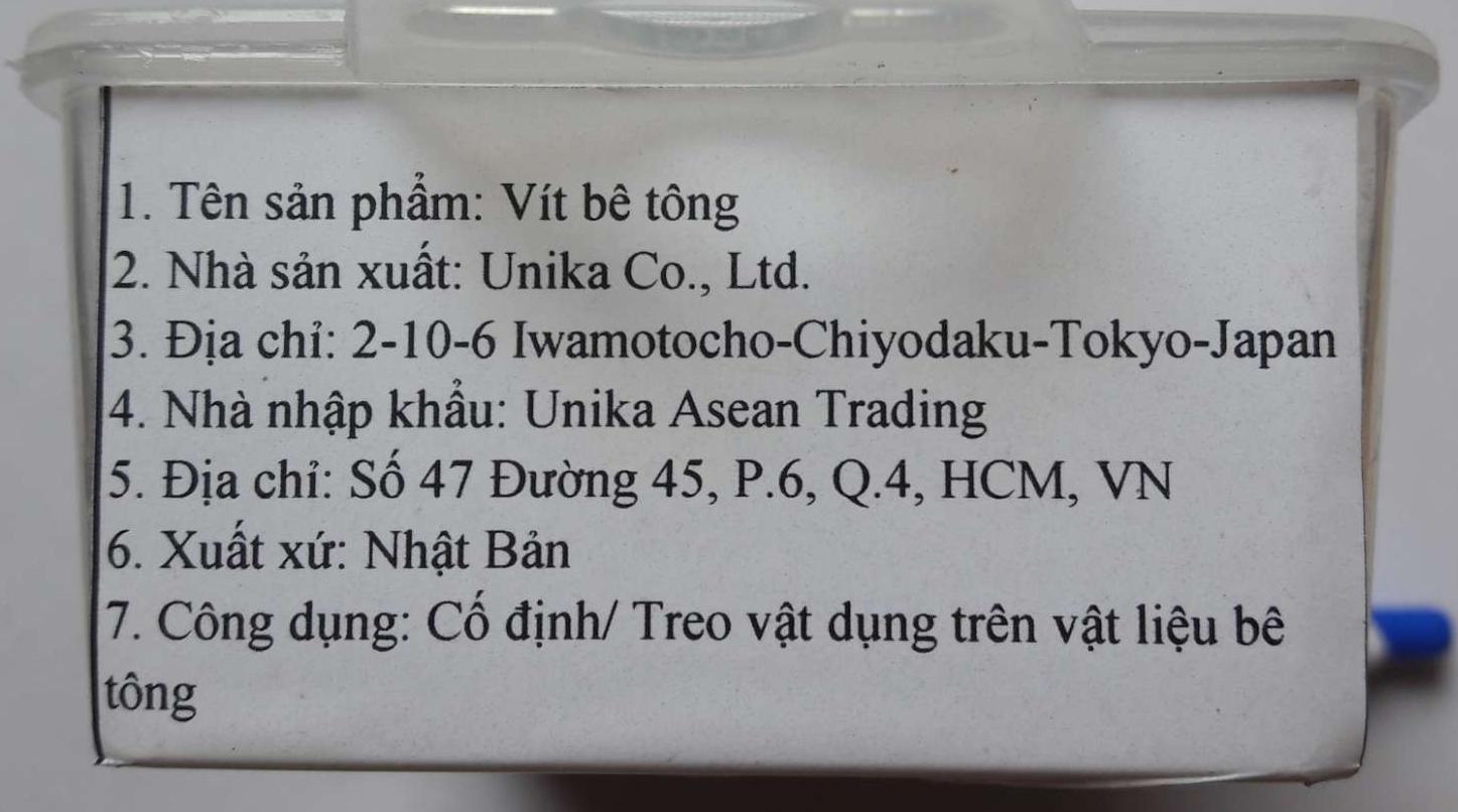 Vít nở tường Unika F675