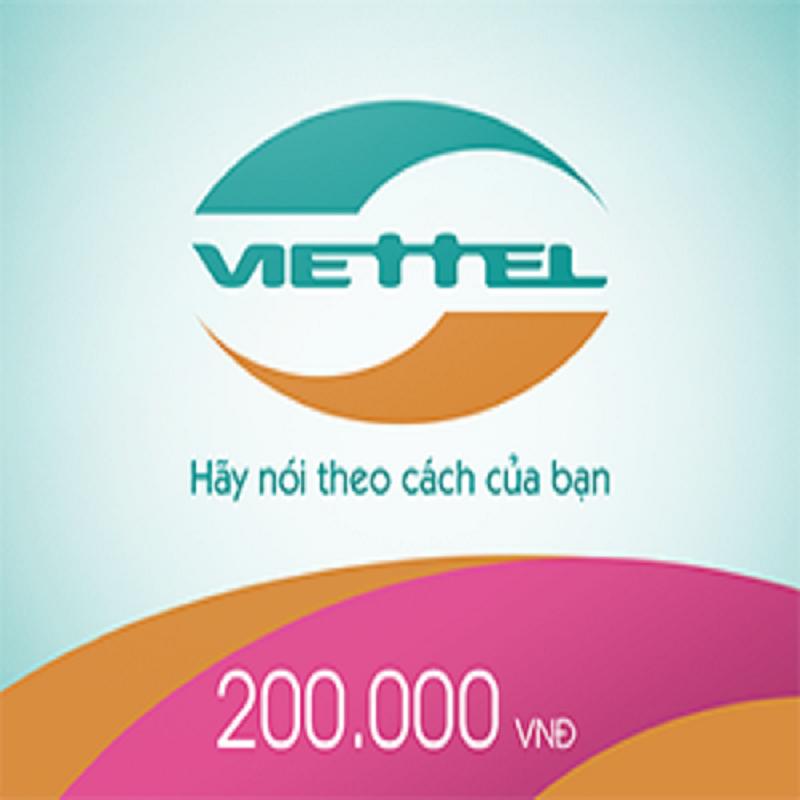 Thẻ Cào Viettel 200.000 VNĐ & PHÍ CHUYỂN