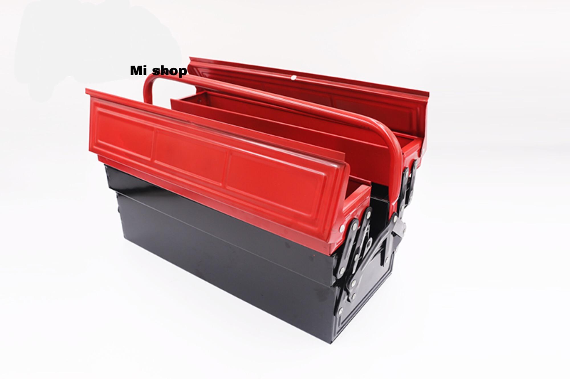 Hộp Đựng Dụng Cụ Sắt Đỏ Đen Đa Năng Cỡ Lớn(450x210x210mm)
