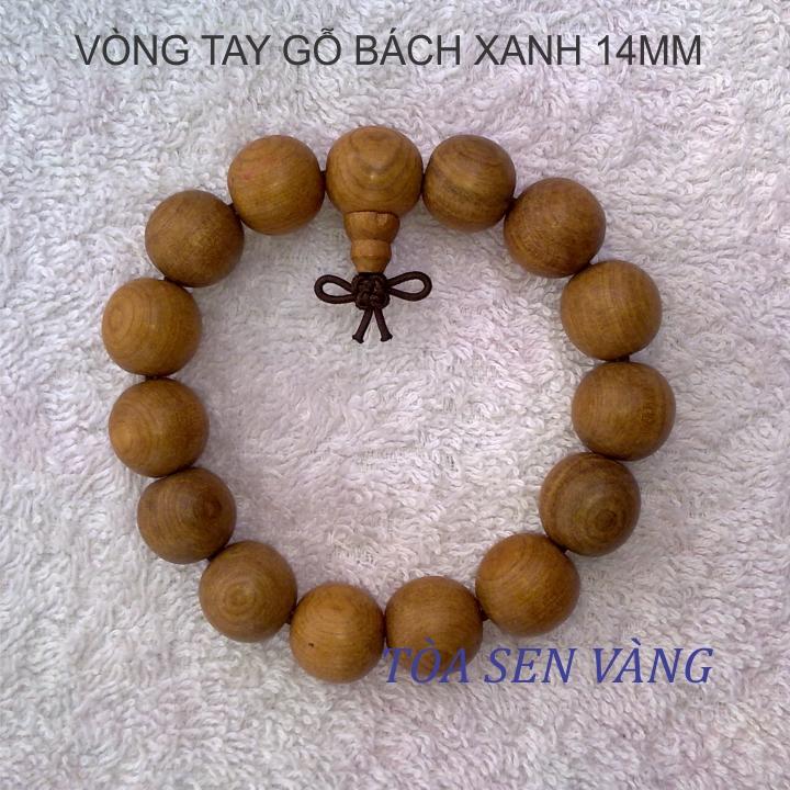 [HCM]Vòng tay gỗ bách xanh 14mm