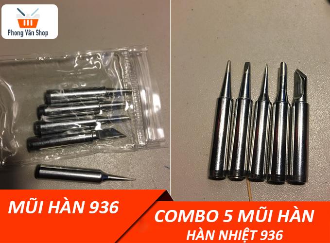 Combo 5 mũi hàn nhiệt 936