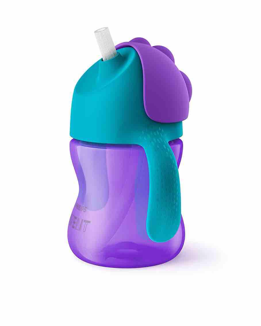 Bình uống nước ống hút Philips Avent( Màu tím)