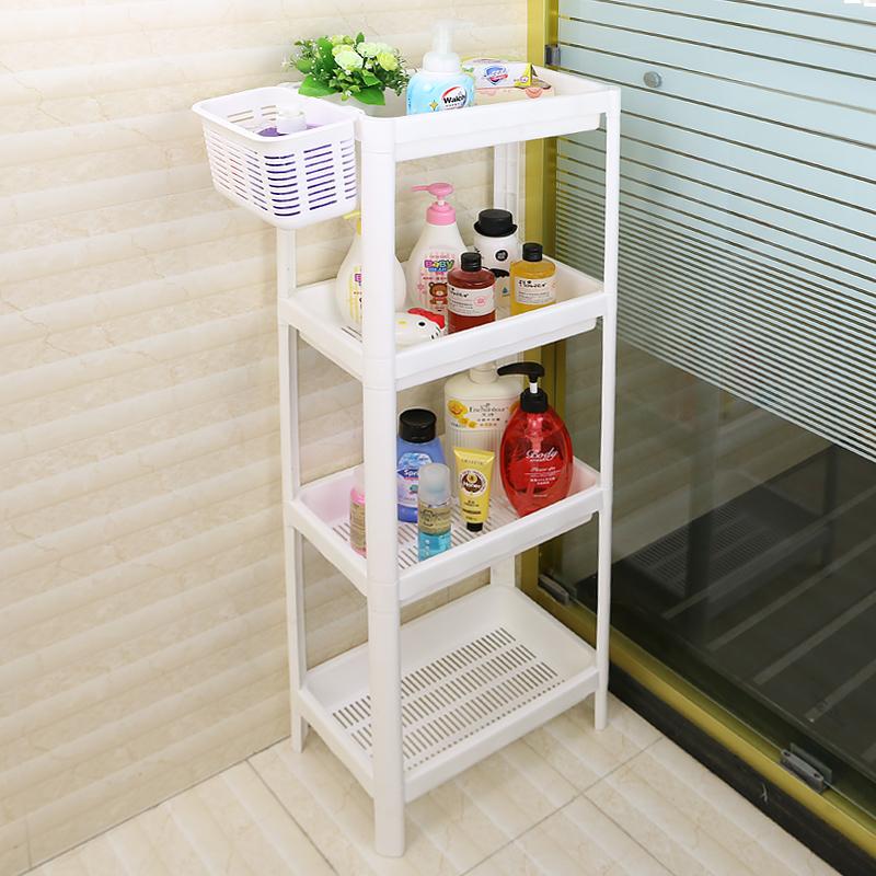 Multi-functional Bathroom Rack Wall Hangers Bathroom Small Storage Rack Landing Corner Storage 2/3/4 Layer-Free Punched