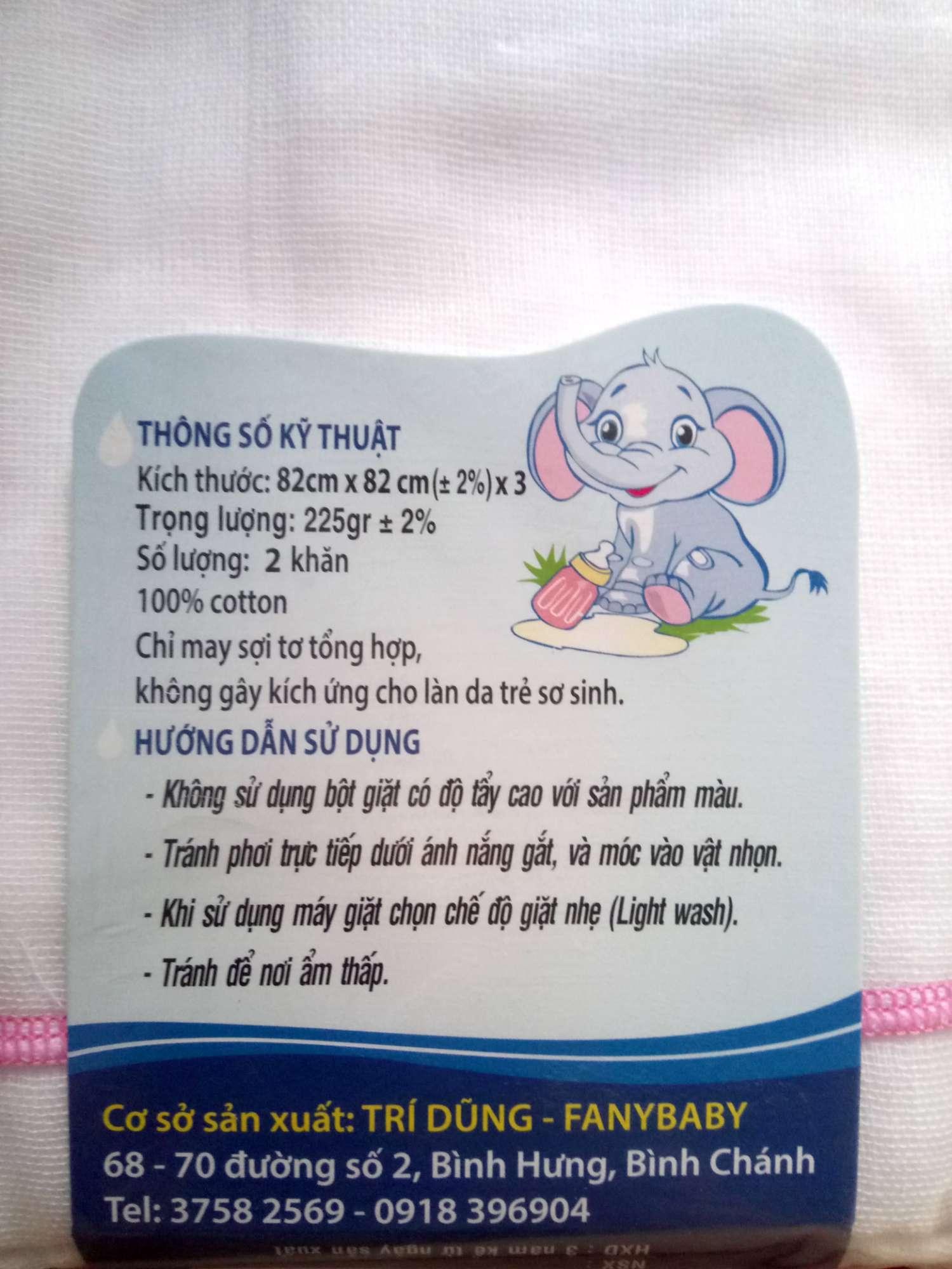 Bộ hai khăn gạc tắm cao cấp (2 cái)