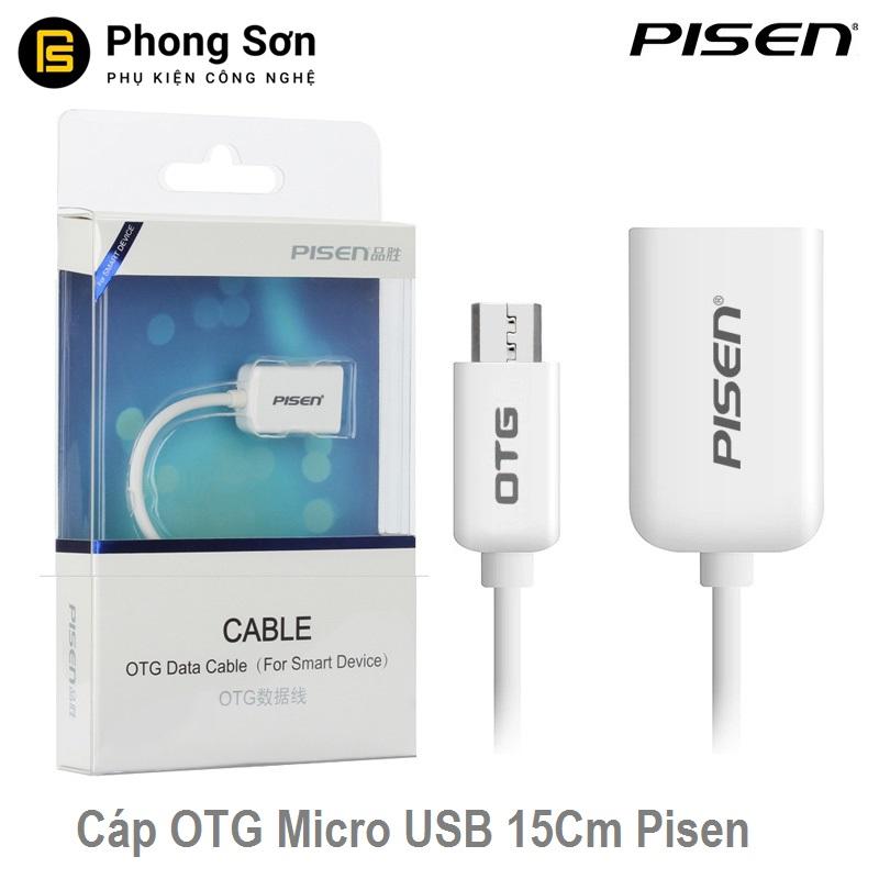 Cáp OTG 15cm Micro USB Pisen