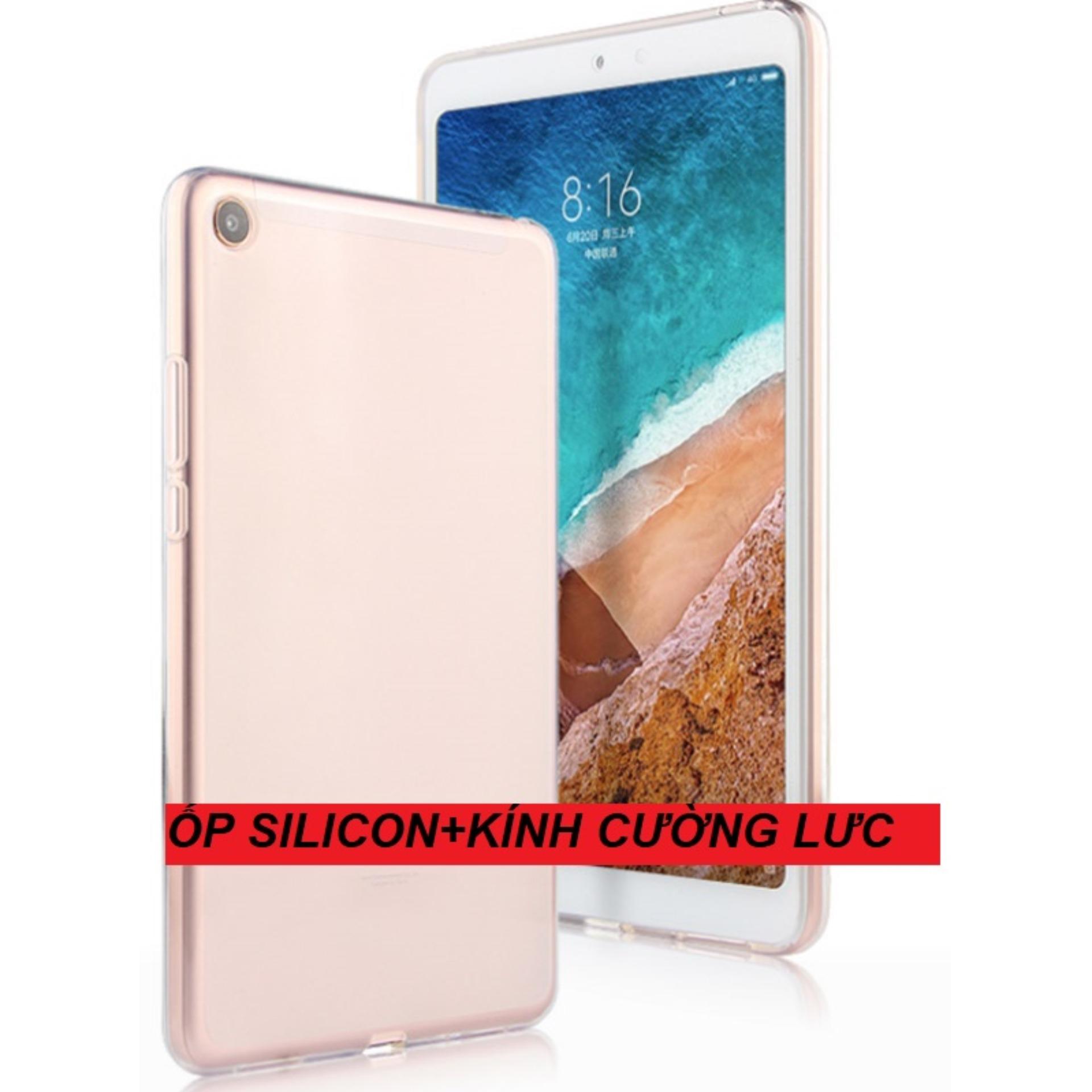 Bộ Ốp lưng silicon cho Xiaomi Mi Pad 4 + kính cường lực
