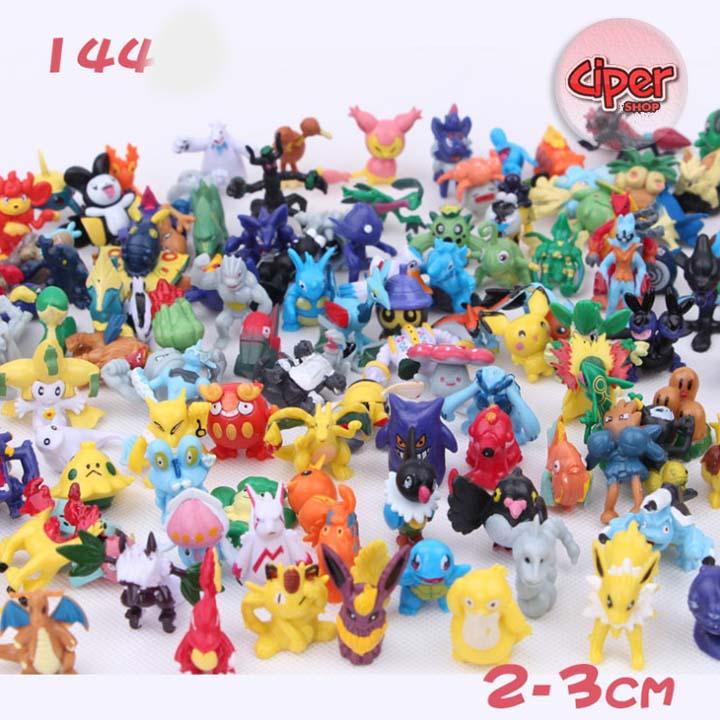 Bộ 144 mô hình Pokemon mini - figure pokemon chibi