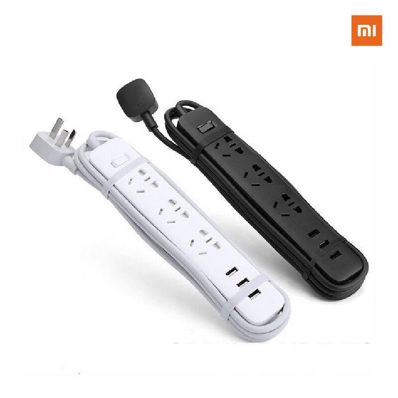 Ổ cắm điện thông minh Xiaomi Mi Power Strips có 3 cổng USB( Trắng/Đen)