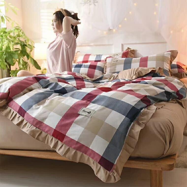 Bộ chăn ga gối cotton Royal cao cấp 2 x 2.2m (Mẫu 1) - Kmart