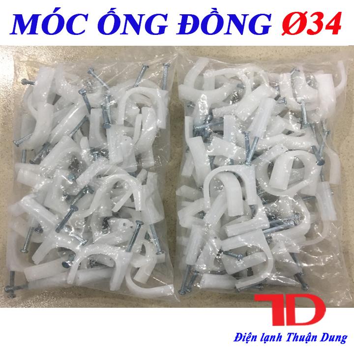 Combo 2 bịch móc ống đồng, dây điện phi 34