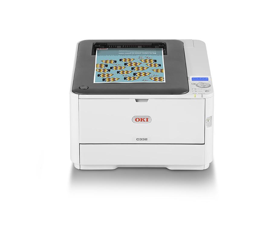 Máy in laser màu A4 OKI C332dn (Trắng- xám)