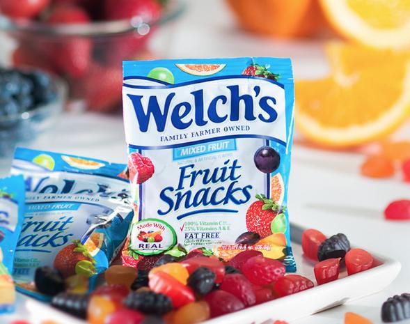 [HCM]KẸO DẺO TRÁI CÂY MỸ WELCHS FRUIT SNACKS 90 GÓI
