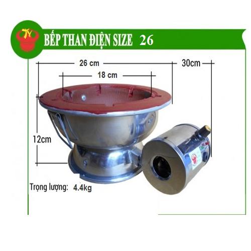 [HCM]Bếp than điện size 26