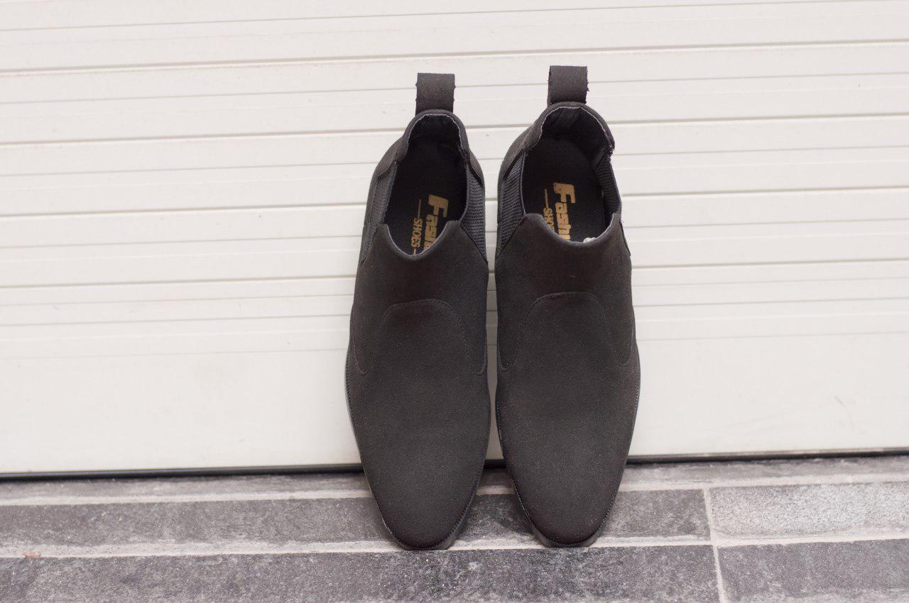 Giày chealsea boot nam cạnh chun đen buck CB520-DENBUCK ( L)