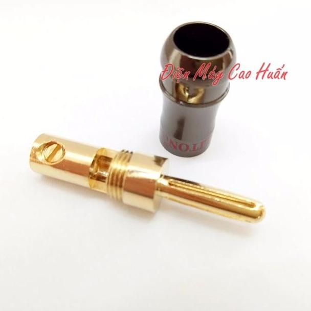 4 cái Jack loa Bắp chuối Liton đen bóng ( 2 Cặp)