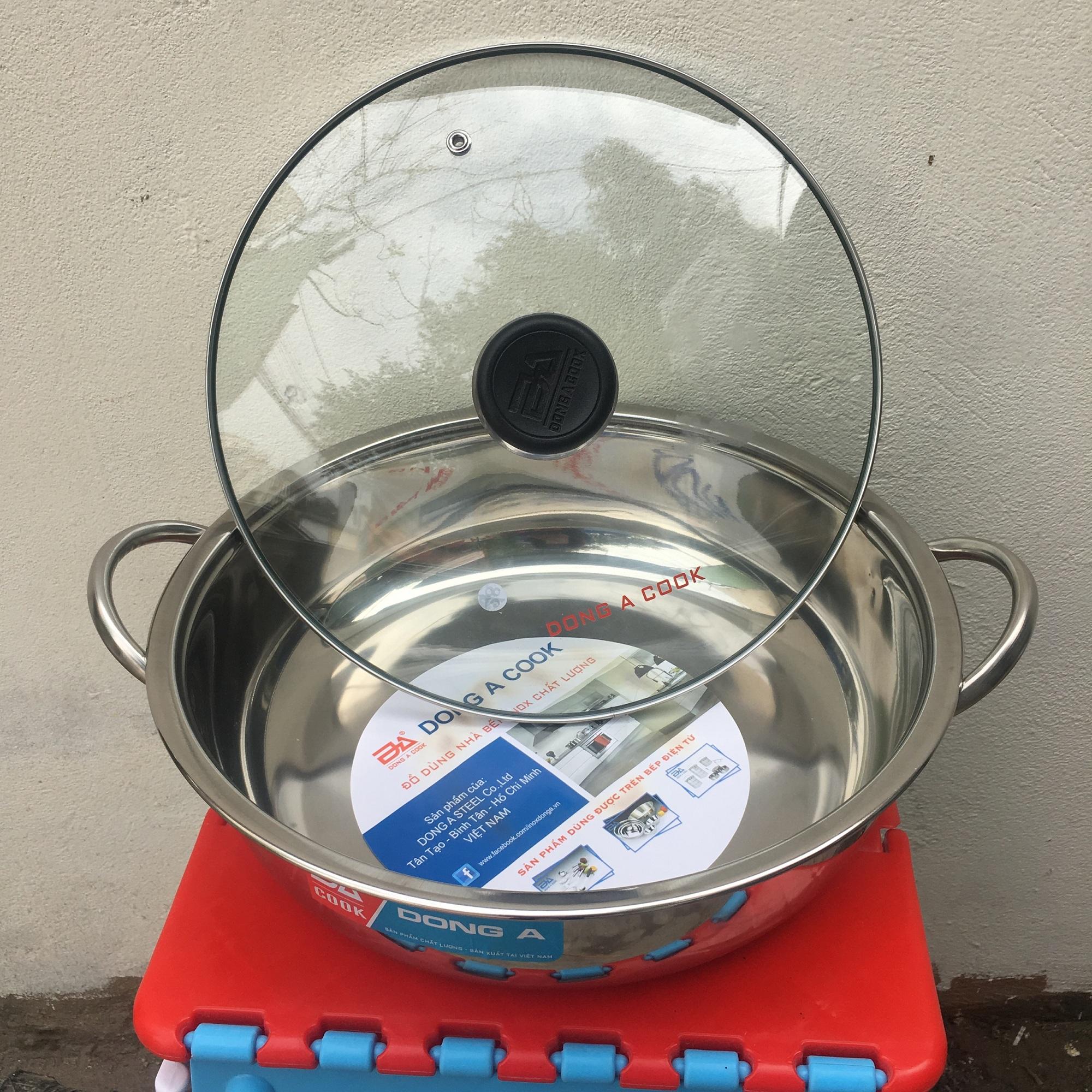 Nồi lẩu inox đun bếp từ 26cm 28cm