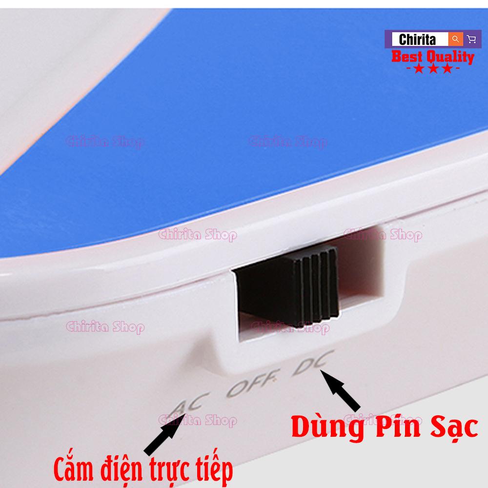 Đèn Học Để Bàn - Đèn Led Học Sinh Chống Cận 2 Chế Độ Sạc Và Tích Điện CAO CẤP - Chirita KM-6693