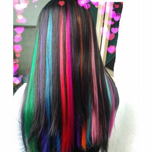 [HCM]COMBO 2 TÉP LINE TÓC KẸP MÀU TÍM VIOLET GỢI CẢM (1 tép khoảng 80-100 sợi dài 55-60cm. Mua 2 tặng 1 mini tattoo)