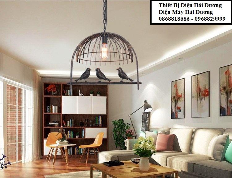 Đèn thả trần lồng chim TN215 (đen) - Chưa Bao Gồm Bóng