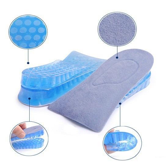 Lót Giày Tăng Chiều Cao Silicon Mềm 2 Lớp 4Cm