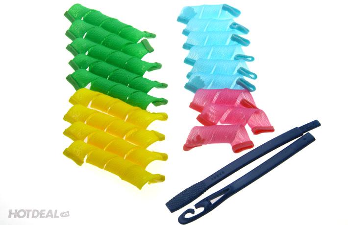 Bộ uốn tóc không dùng nhiệt 18 lô, 2 móc