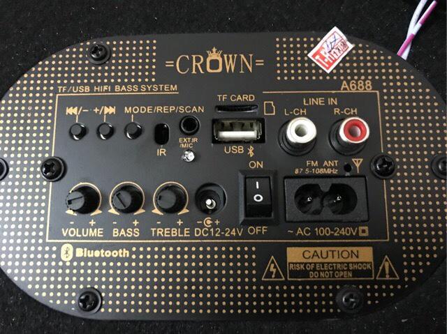 Loa crown có bluetootg 10 kèm dây av.
