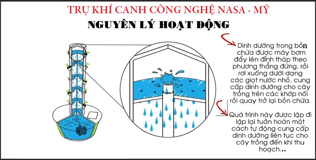 Bộ trồng thuỷ canh Trụ cố định ( 32 Hộc) + Tặng dung dịch rau Lá