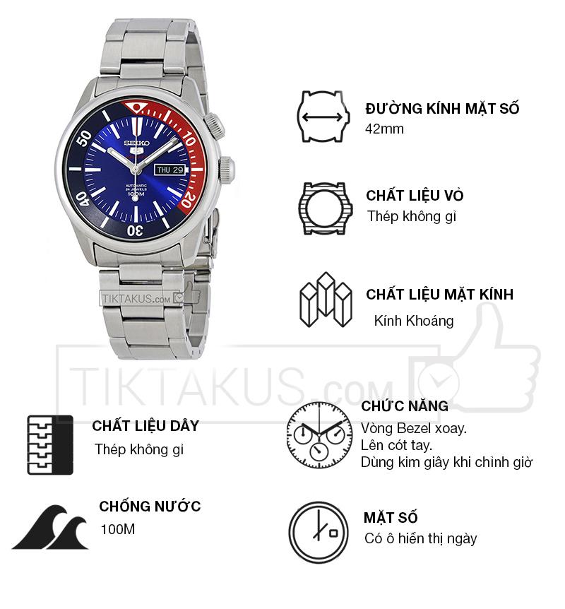 Đồng hồ nam Seiko 5 Automatic SRPB25K1