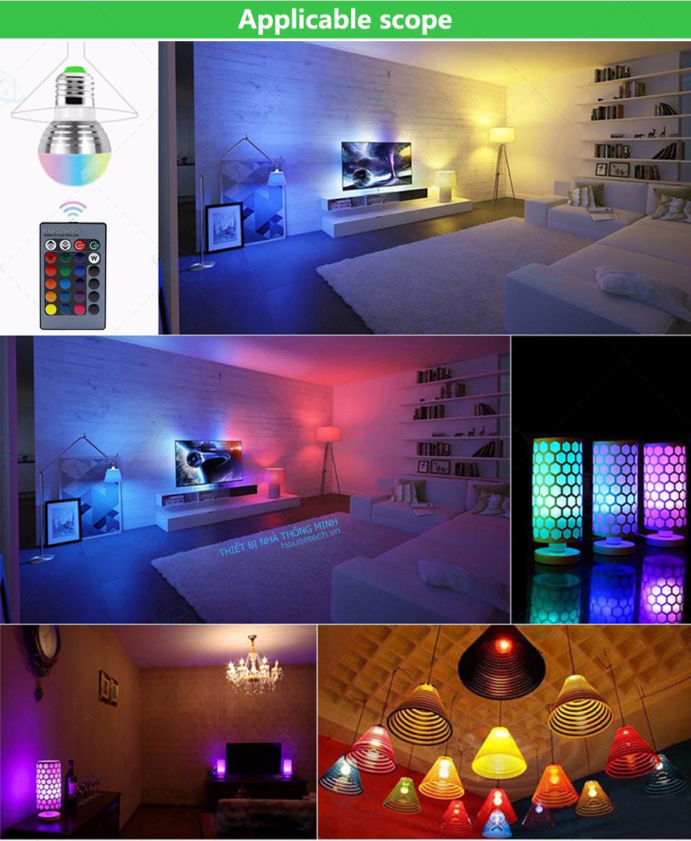 Đèn led đổi màu điều khiển từ xa 3WRGB