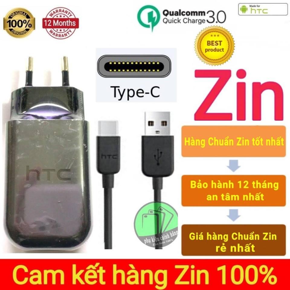 Bộ sạc nhanh 3.0 dành cho HTC Cáp Type -C - Cam kết Chuẩn Zin xịn