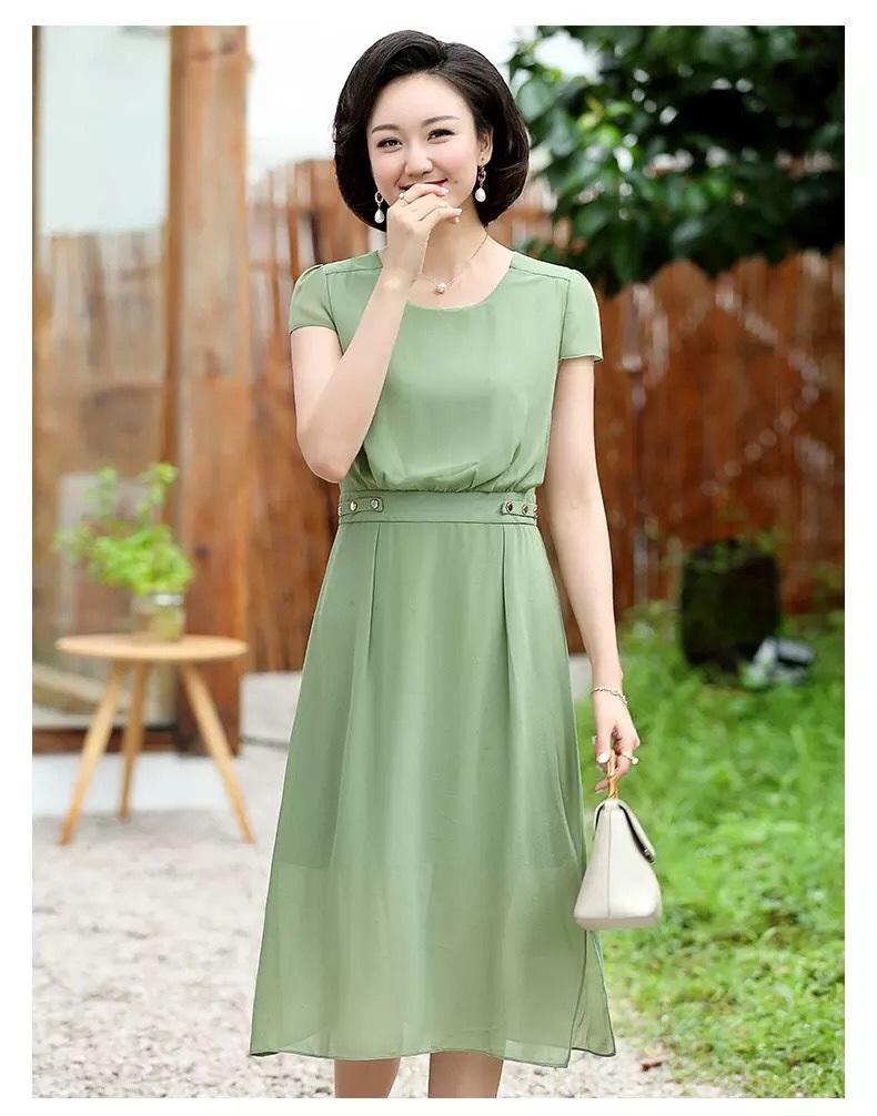 DRESS398N-ĐẦM VOAN SUÔNG TRUNG NIÊN S-6XL